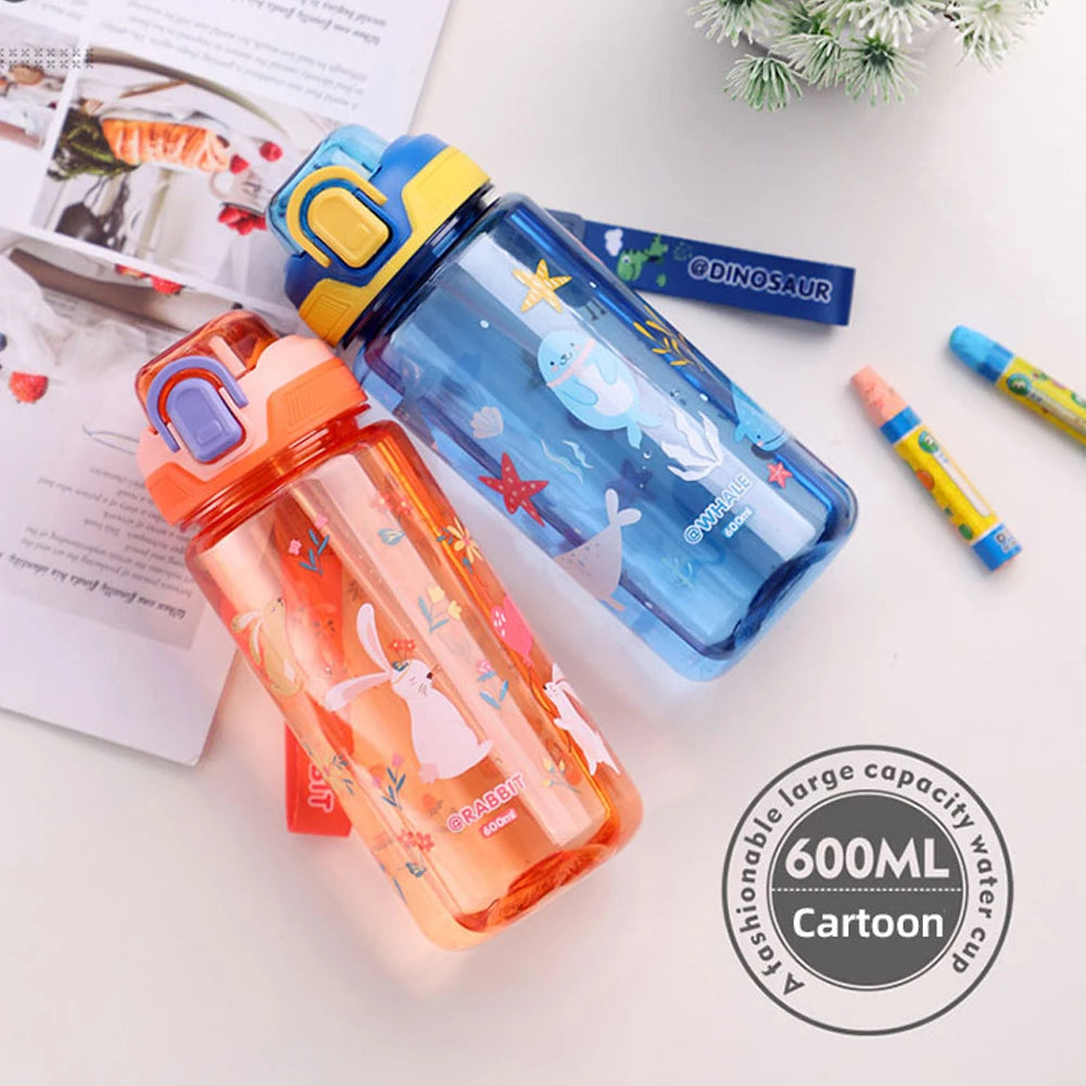 600ml Dinosaur Water Bottle For Kids
