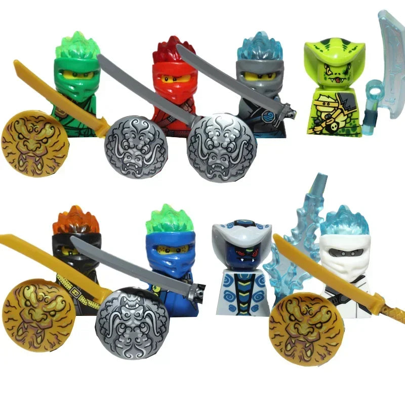 Anime Ninja Figures Building Blocks Mini Action Lego