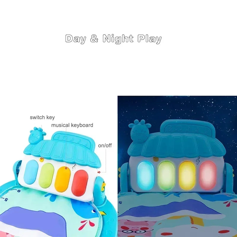 Baby Activity Early Education Piano Keyboard Crawling Blanket Pedal Play Mat