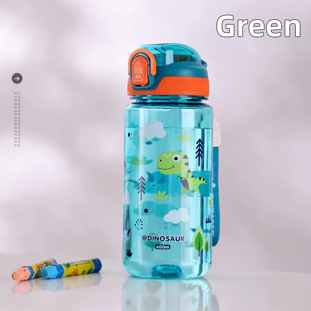 600ml Dinosaur Water Bottle For Kids