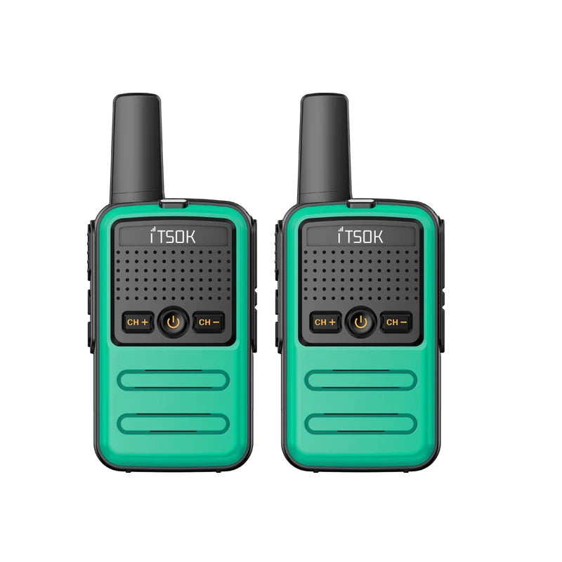 2pcs Mini 1~5 Km Two Way Transceiver Colorful Walkie Talkie Radio