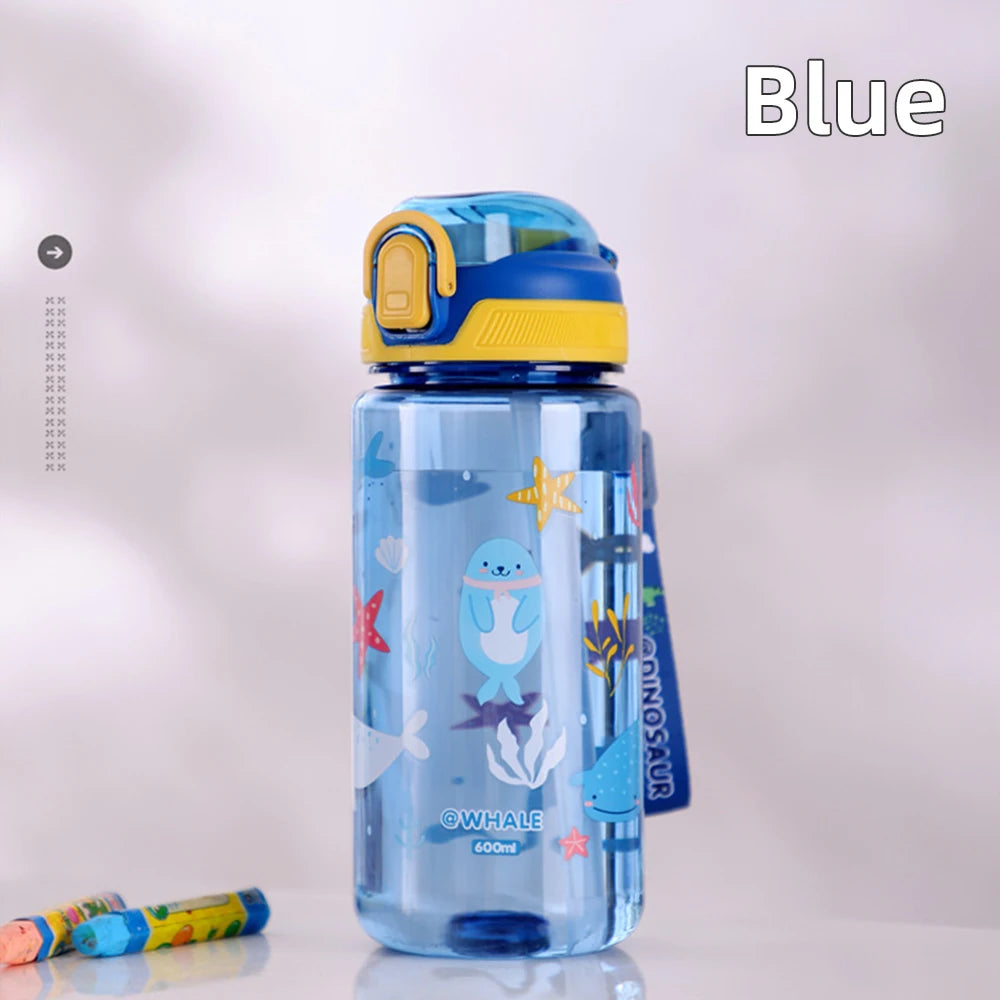 600ml Dinosaur Water Bottle For Kids