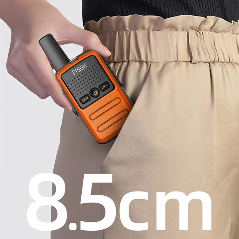 2pcs Mini 1~5 Km Two Way Transceiver Colorful Walkie Talkie Radio