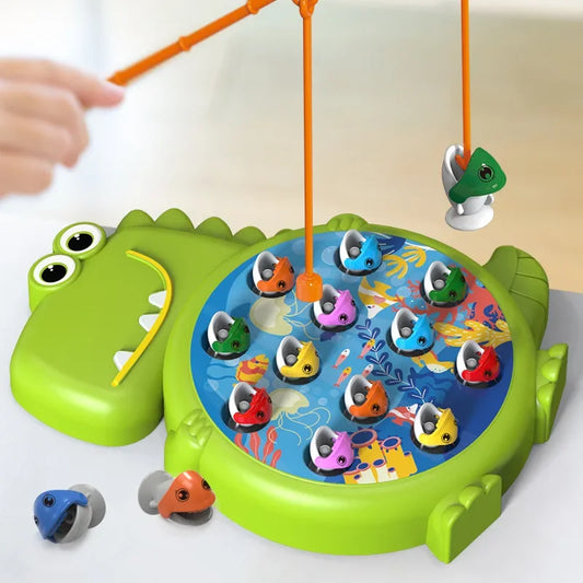 Dinosaur Simple Magnetic Fishing Toy Play Rod Game