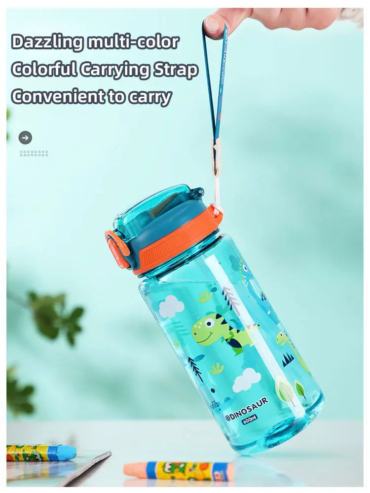 600ml Dinosaur Water Bottle For Kids