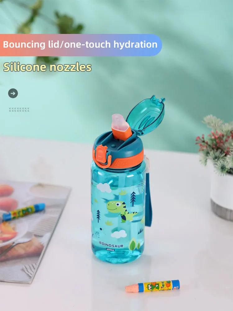 600ml Dinosaur Water Bottle For Kids