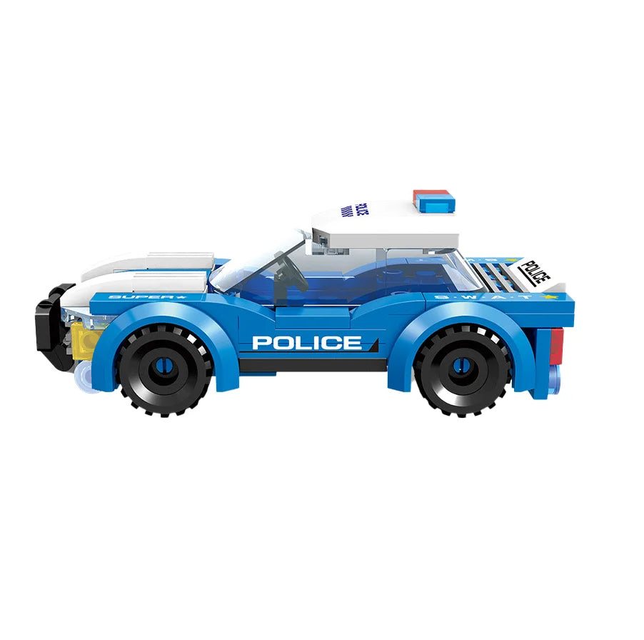 DIY Building Block Police Car Toy Lego
