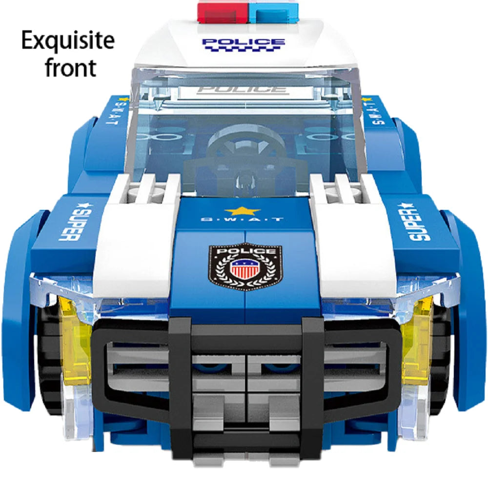 DIY Building Block Police Car Toy Lego