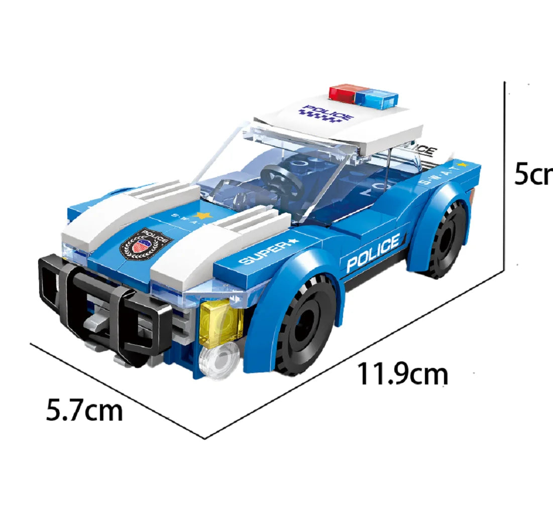 DIY Building Block Police Car Toy Lego