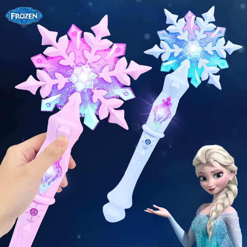 Anime Frozen Princess Snowflake Glowing Magic Wand 