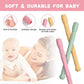 Baby Chewable Safe Toy Silicone Molar Straw Baby Teether Baby Teething Toys Molar Silicone Handle Baby Safety Toy
