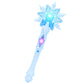 Anime  Frozen Princess Snowflake Glowing Magic Wand Glowing Sound Magic Toys Elsa Anna Dolls Cosplay Prop Girl Kids Gifts