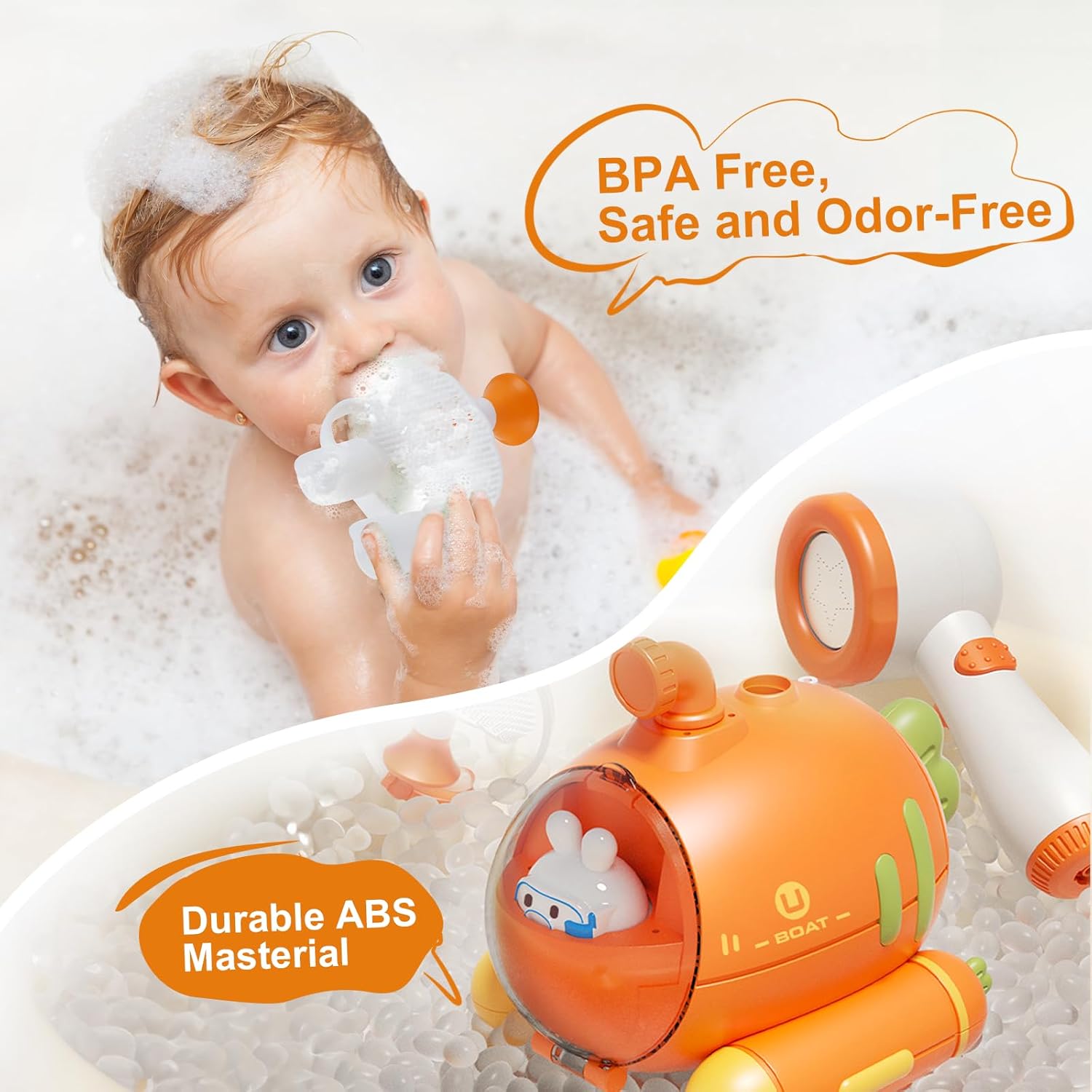 Baby Bath for Toddlers 1-3, Baby Shower Toy, Water Spray Toys,Bathtub Toy for Kids.Baby Sprinklers Toys