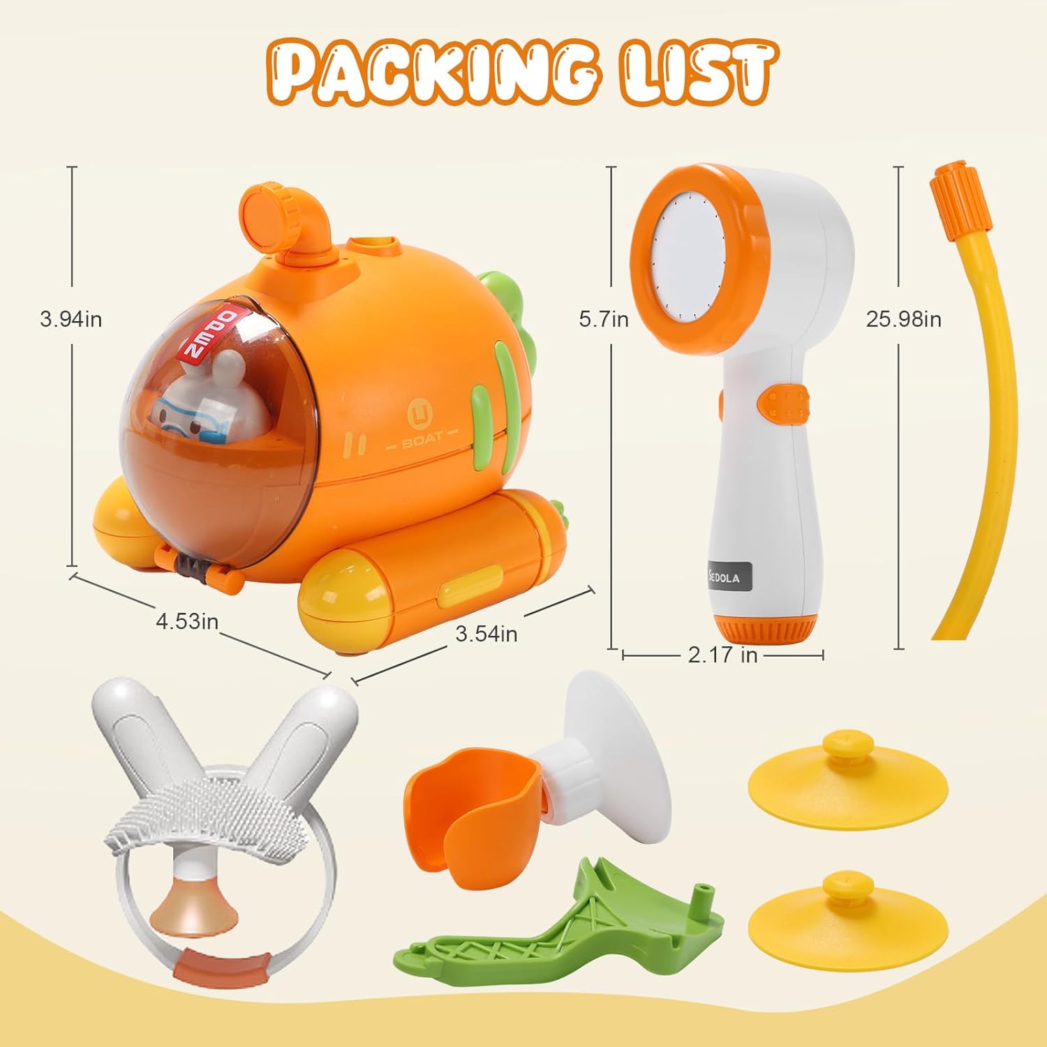 Baby Bath for Toddlers 1-3, Baby Shower Toy, Water Spray Toys,Bathtub Toy for Kids.Baby Sprinklers Toys