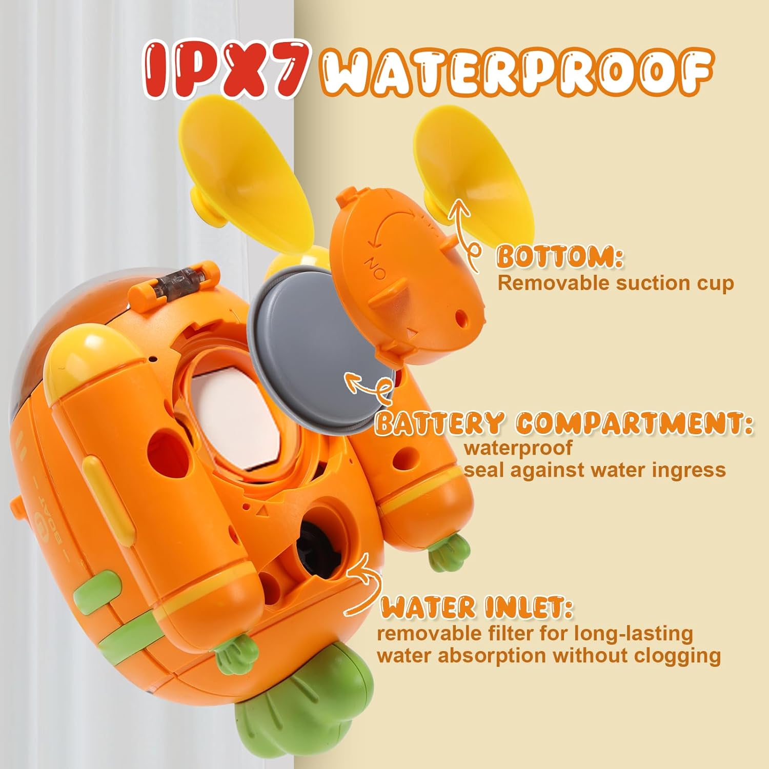 Baby Bath for Toddlers 1-3, Baby Shower Toy, Water Spray Toys,Bathtub Toy for Kids.Baby Sprinklers Toys