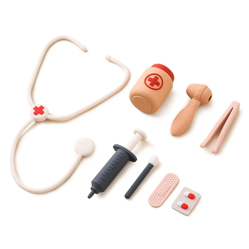 Baby Silicone Medical Toy Tool Doctor Kit 