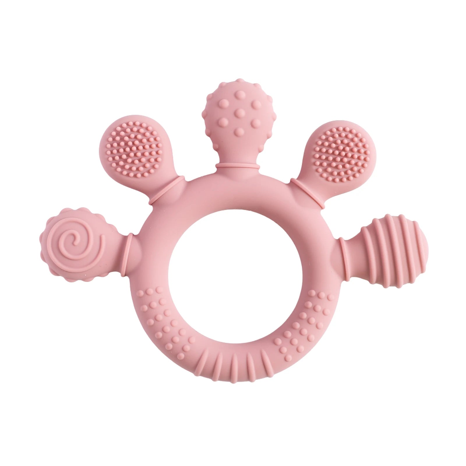 1Pc Silicone Teether,Food Grade Baby 0-12 months