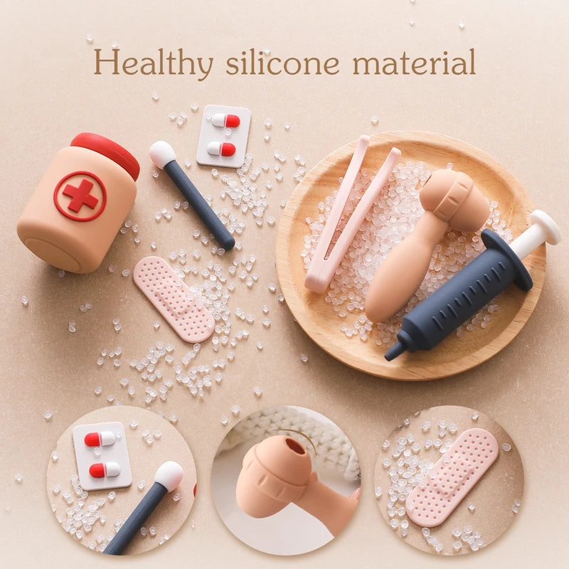 Baby Silicone Medical Toy Tool Doctor Kit 