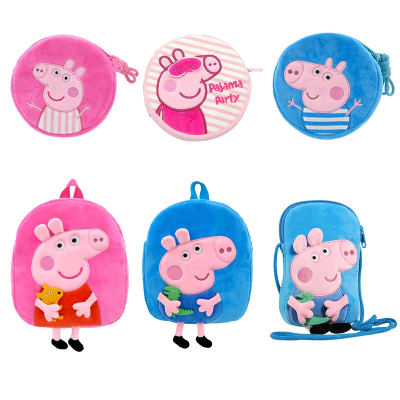 Peppa Pig Plush Backpack Single shoulder bag