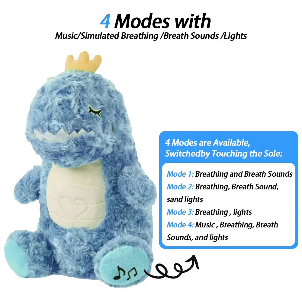 4 Modes Baby Breathing Soothing Elephant Plush Doll Toy 