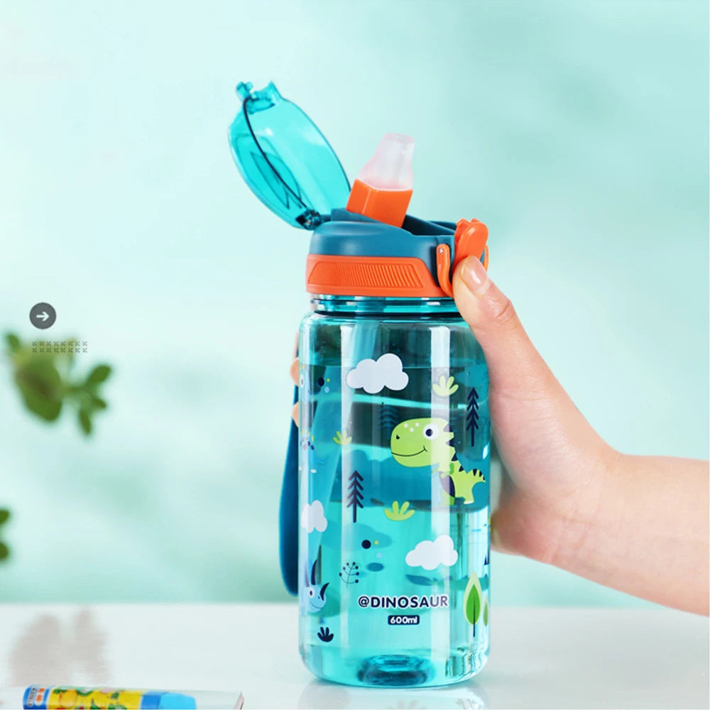 600ml Dinosaur Water Bottle For Kids