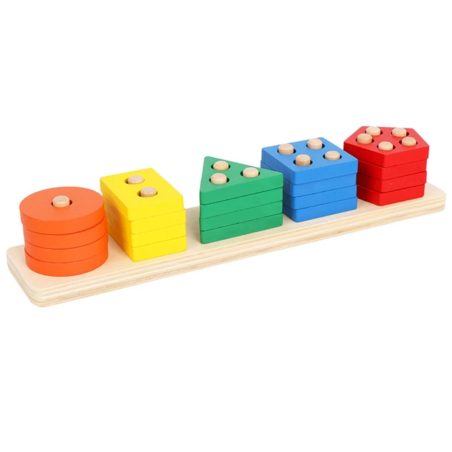 Montessori Wooden Sorting Stacking Toys Puzzle for Toddlers and Kids