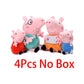 Original Peppa Pig Plush Toys George Holiday Party Decoration Family of 4 Suit Children's Toys Christmas Gifts