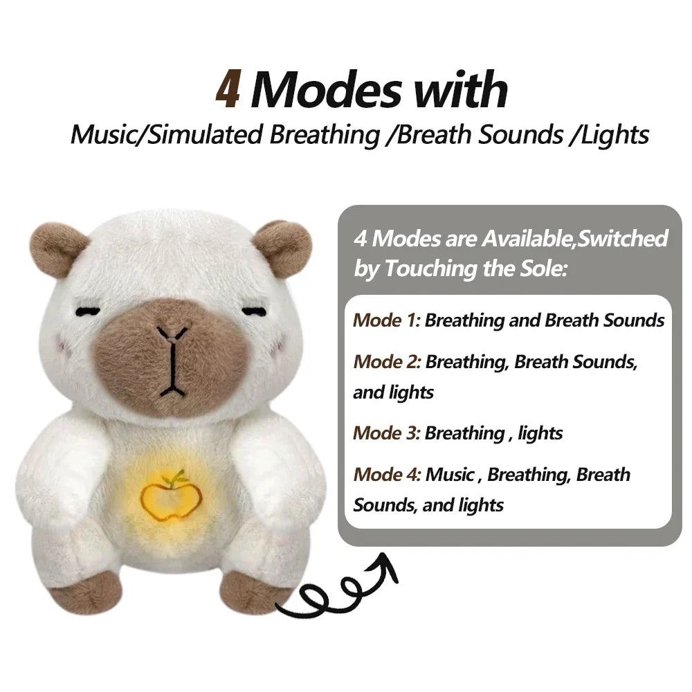 4 Modes Baby Breathing Soothing Elephant Plush Doll Toy 