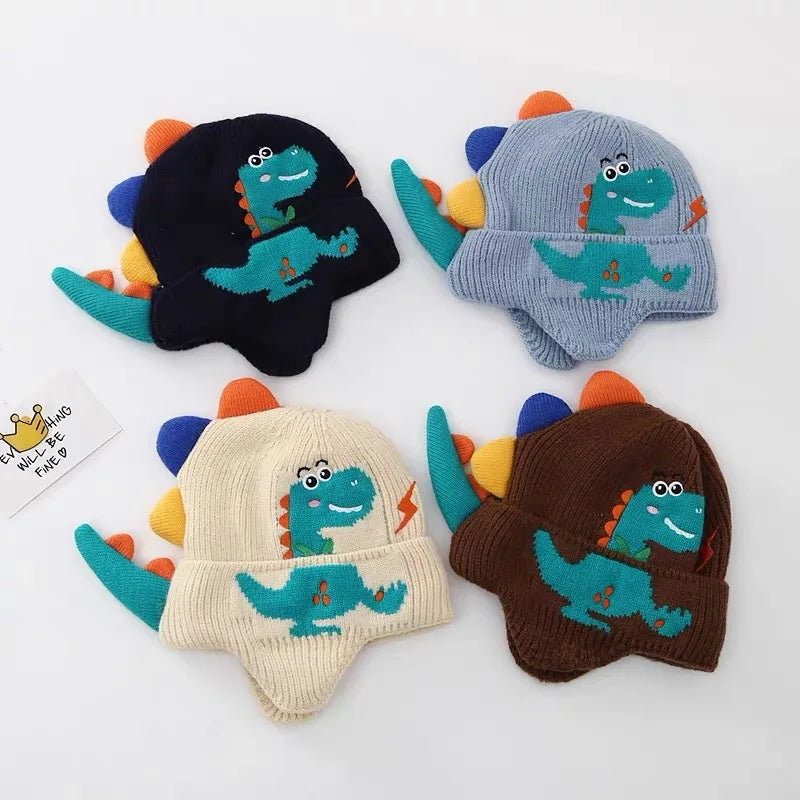 Winter Warm Baby Ear Protection Cartoon Beanies